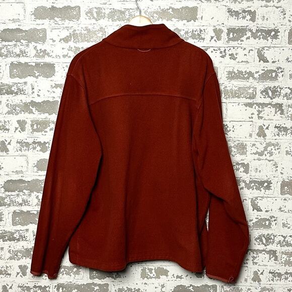 L.L. Bean Zip Up Fleece Size XL Orange Y2K Era Hiking Climbing - Picture 6 of 6